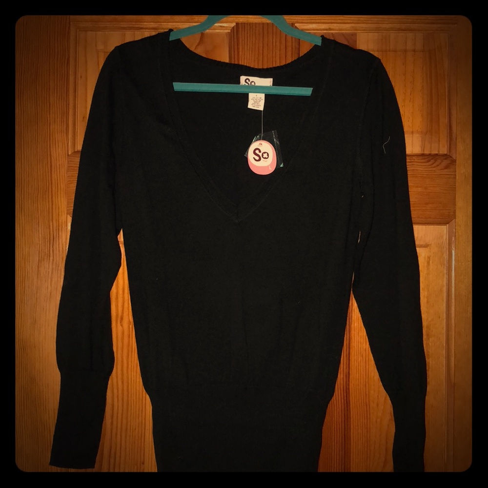 Black V-neck Sweater!!